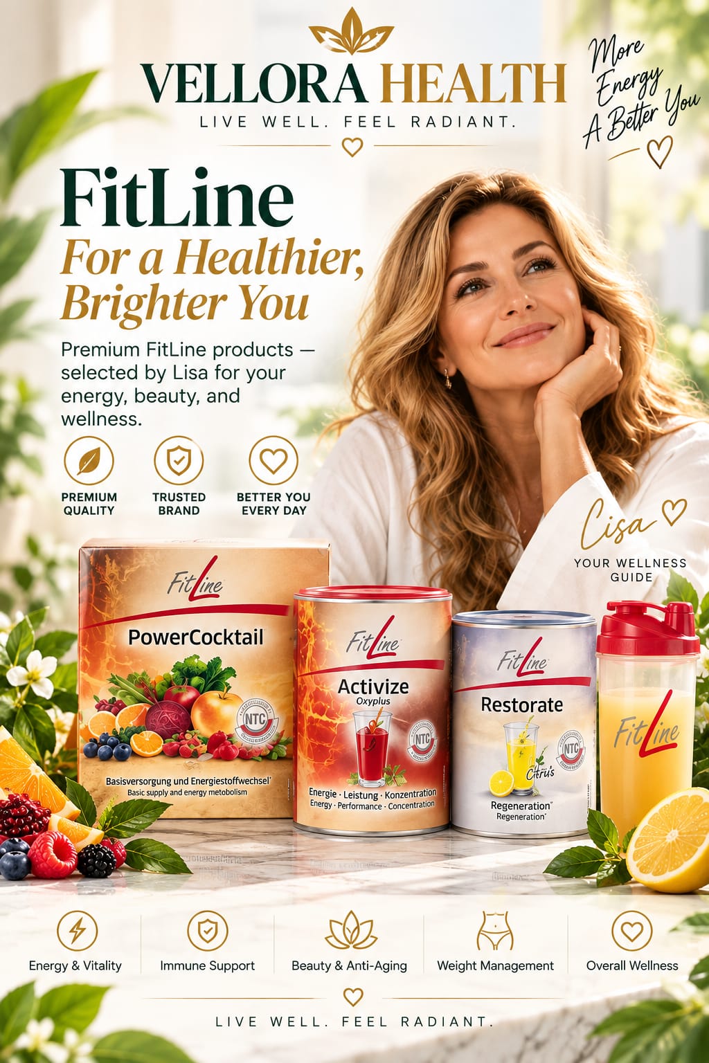 VELLORA HEALTH FitLine wellness collection selected by Lisa